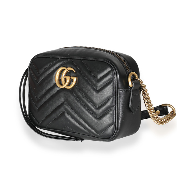 Gucci Black Matelasse Mini GG Marmont Camera Bag - Picture 4 of 8